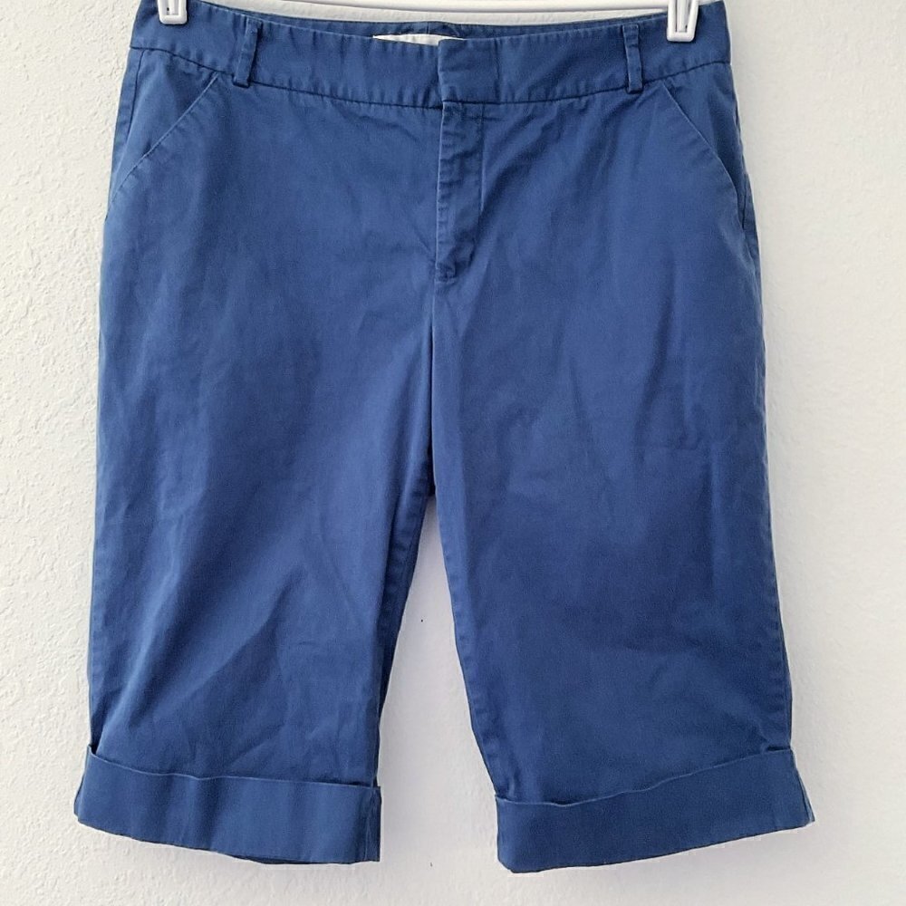 Dockers Collection "Ideal Fit" blue Bermuda Shorts/Capri Pants, Size 12P.